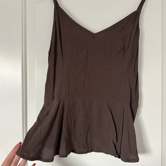 NWT urban outfitters pins‎ and needles gray brown camisole tank top with zipper - Picture 2 of 7
